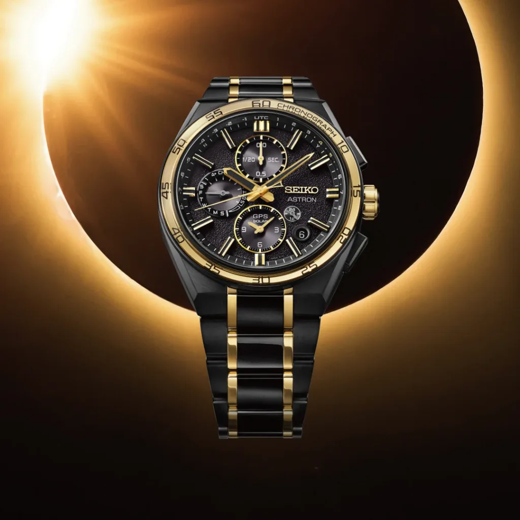 Seiko Astron Dual-Time Chronograph SSH186J1 Solar Eclipse 145th Anniversary Limited Edition